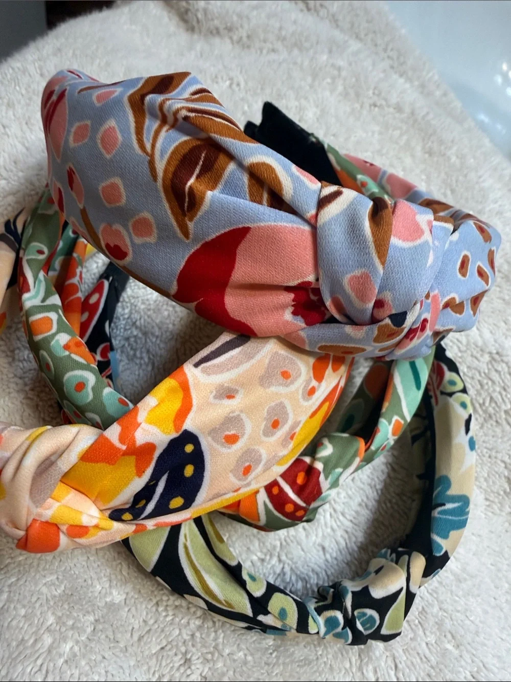 Floral Pattern Knotted Headband - Multicolor